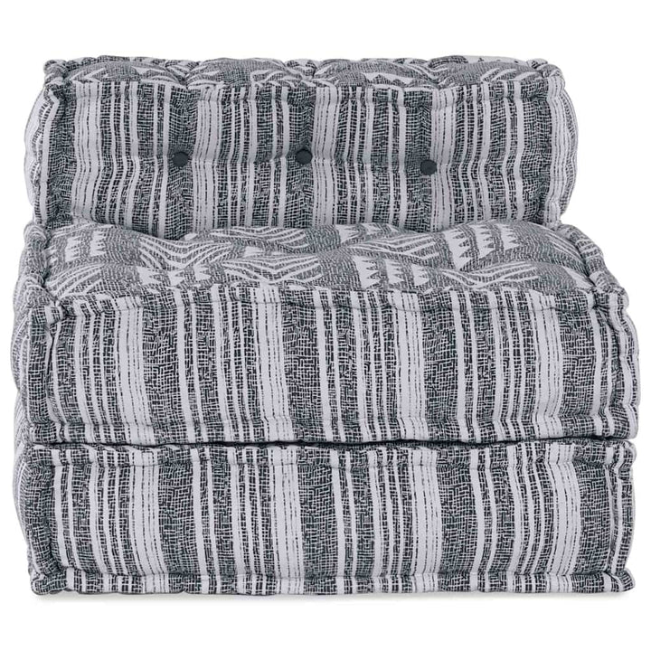 Modulsofa Enhet Grå Tryck 70 X 70 X 56 Cm Tyg