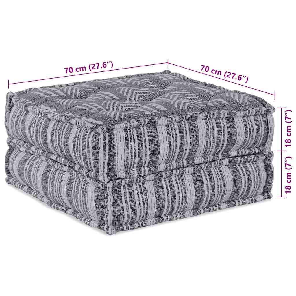 Modulsofa Enhet Grå Tryck 70 X 70 X 36 Cm Tyg