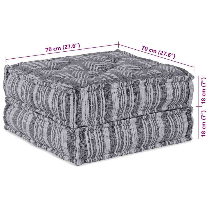 Modulsofa Enhet Grå Tryck 70 X 70 X 36 Cm Tyg