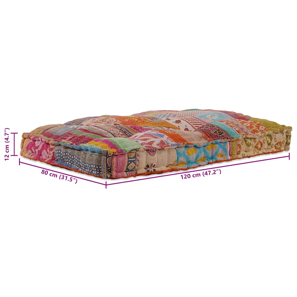 Pallettsoffa Kudde Flerfärgsdesign 120 X 80 X 12 Cm Tyg