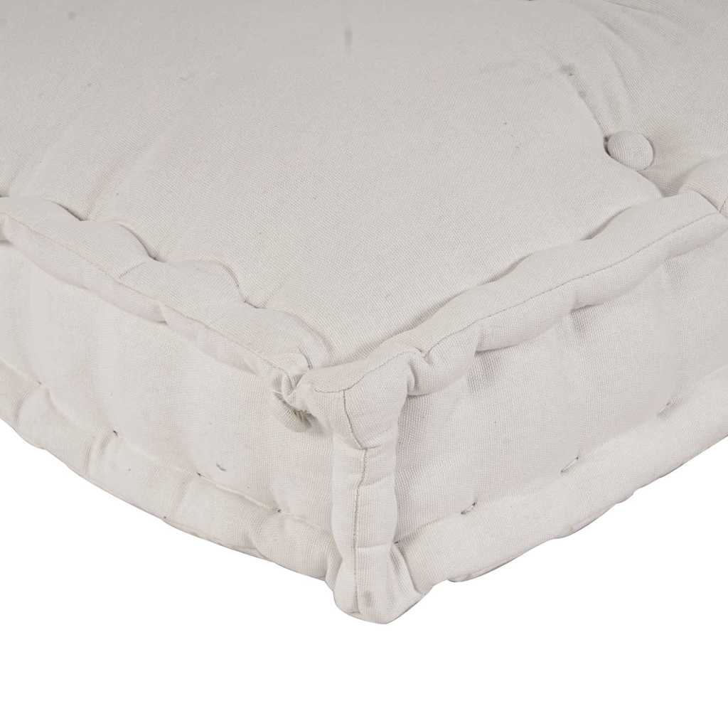 Pallettsoffa Kudde 3 Pcs Gräddvit 120 X 80 X 34 Cm Tyg