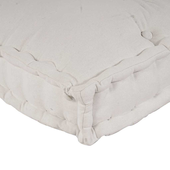 Pallettsoffa Kudde 3 Pcs Gräddvit 120 X 80 X 34 Cm Tyg