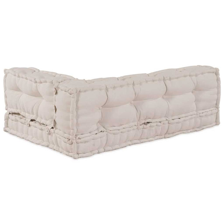 Pallettsoffa Kudde 3 Pcs Gräddvit 120 X 80 X 34 Cm Tyg