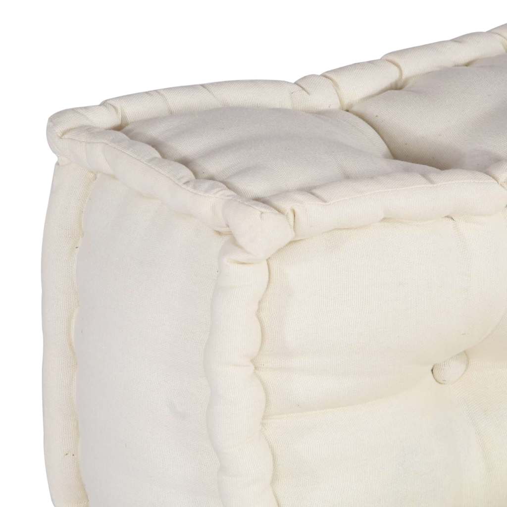 Pallettsoffa Kudde 2 Pcs Gräddvit 120 X 80 X 38 Cm Tyg