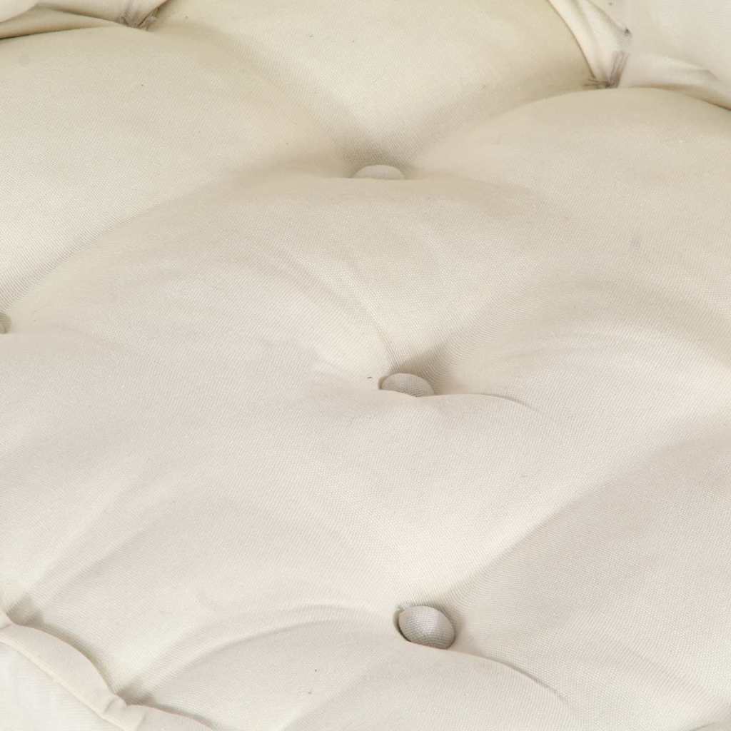 Pallettsoffa Kudde 2 Pcs Gräddvit 120 X 80 X 38 Cm Tyg