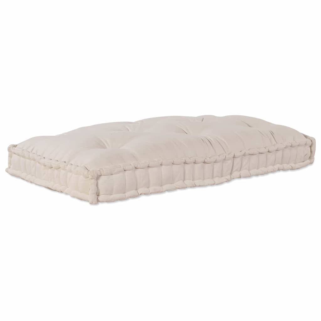 Pallettsoffa Kudde Gräddvit 120 X 80 X 12 Cm Tyg