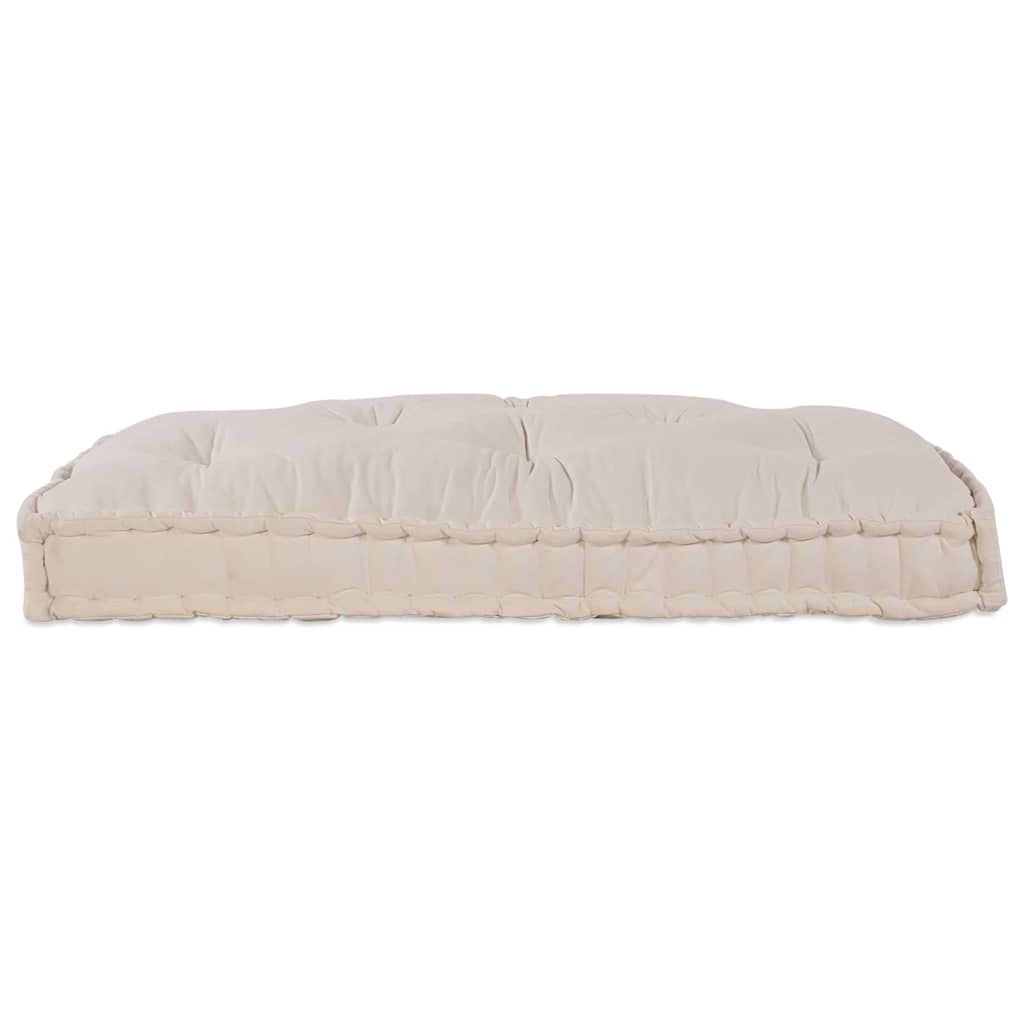 Pallettsoffa Kudde Gräddvit 120 X 80 X 12 Cm Tyg