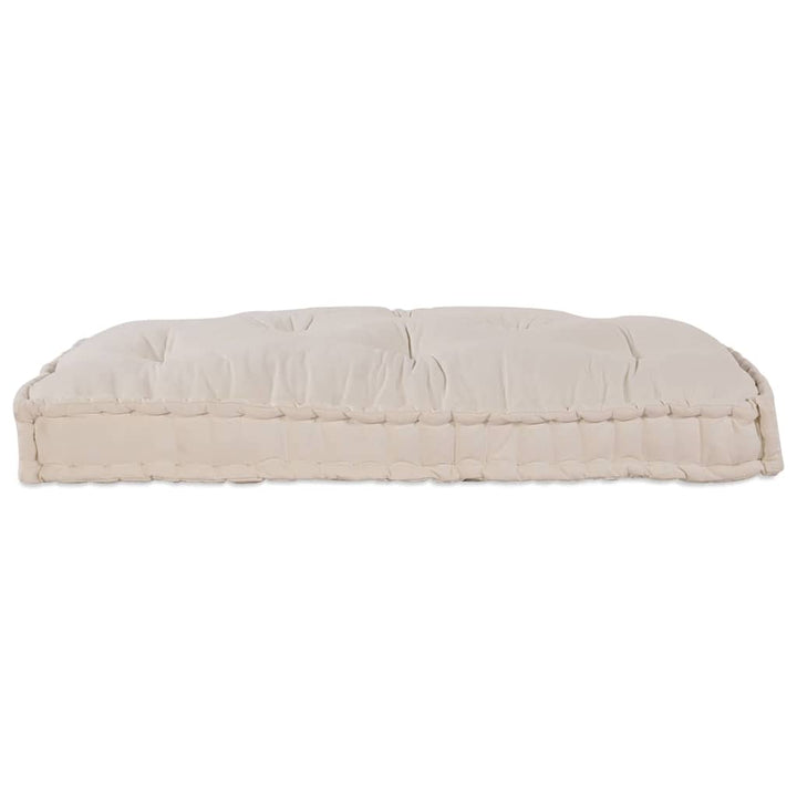 Pallettsoffa Kudde Gräddvit 120 X 80 X 12 Cm Tyg