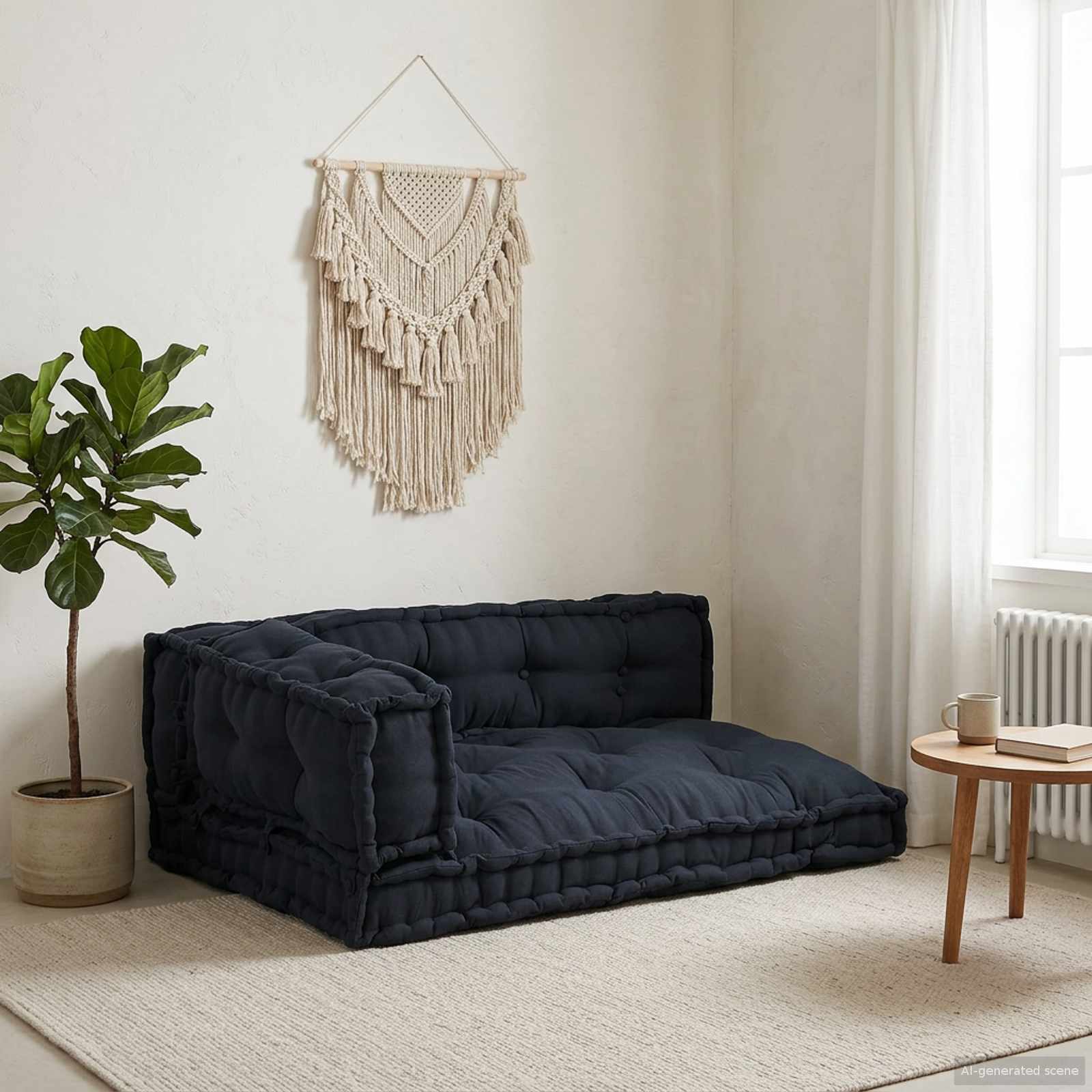 Pallettsoffa Kudde 3 Pcs Antracit 120 X 80 X 38 Cm Tyg