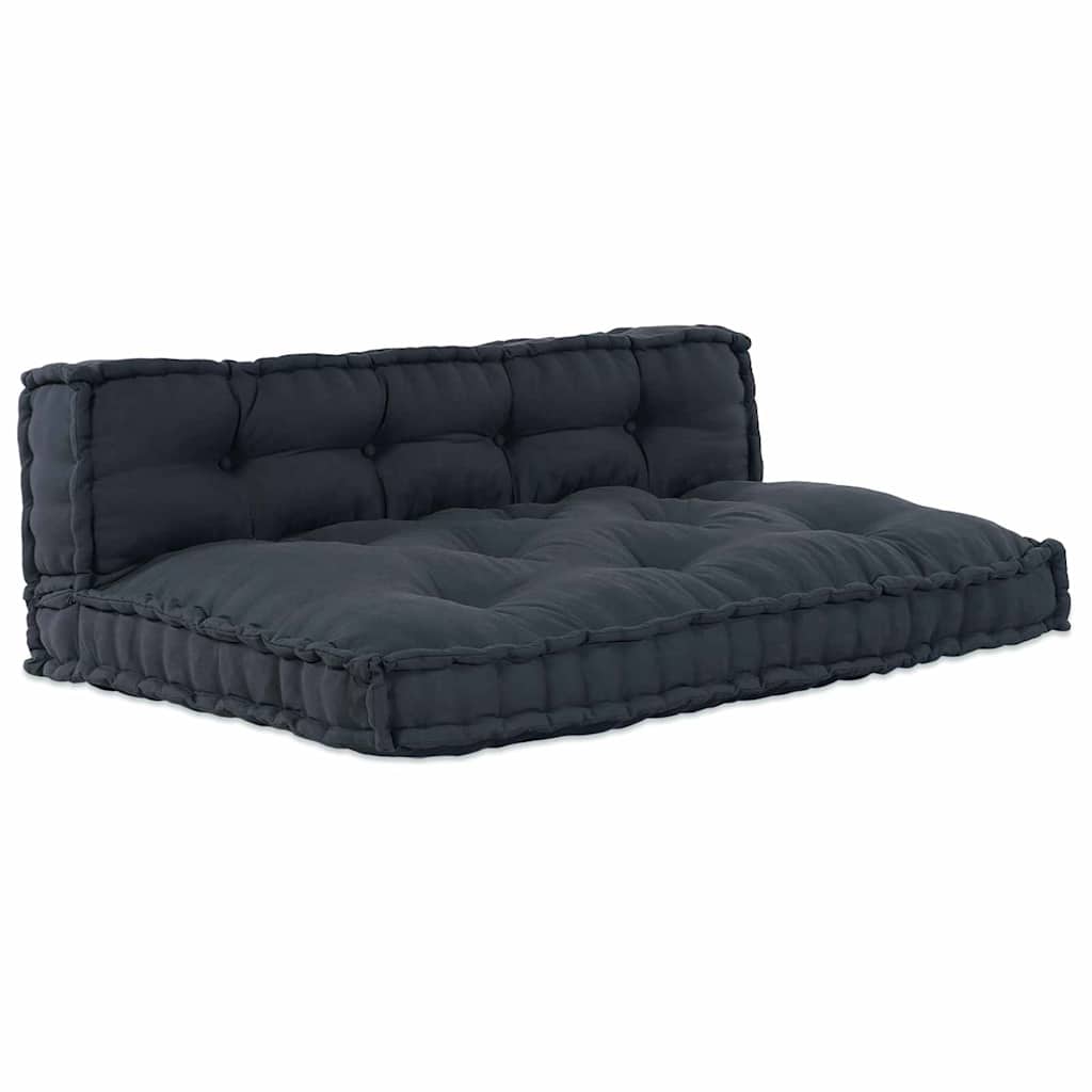 Pallettsoffa Kudde 2 Pcs Antracit 120 X 80 X 38 Cm Tyg