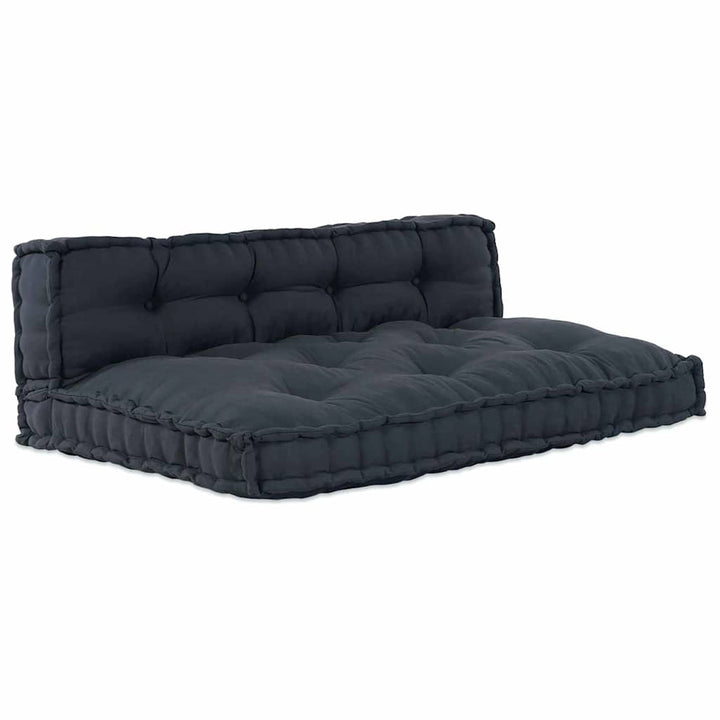 Pallettsoffa Kudde 2 Pcs Antracit 120 X 80 X 38 Cm Tyg