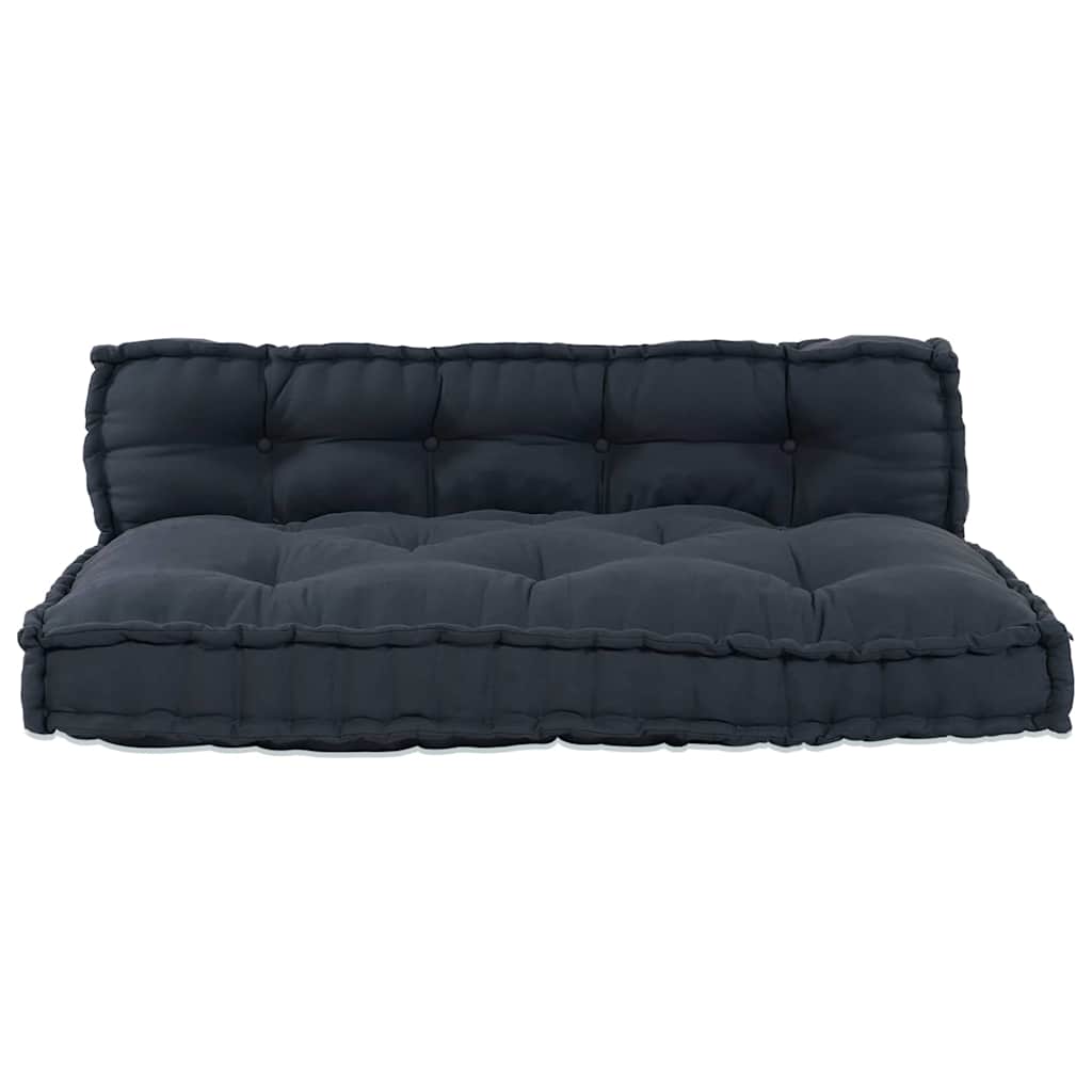 Pallettsoffa Kudde 2 Pcs Antracit 120 X 80 X 38 Cm Tyg