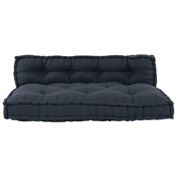 Pallettsoffa Kudde 2 Pcs Antracit 120 X 80 X 38 Cm Tyg