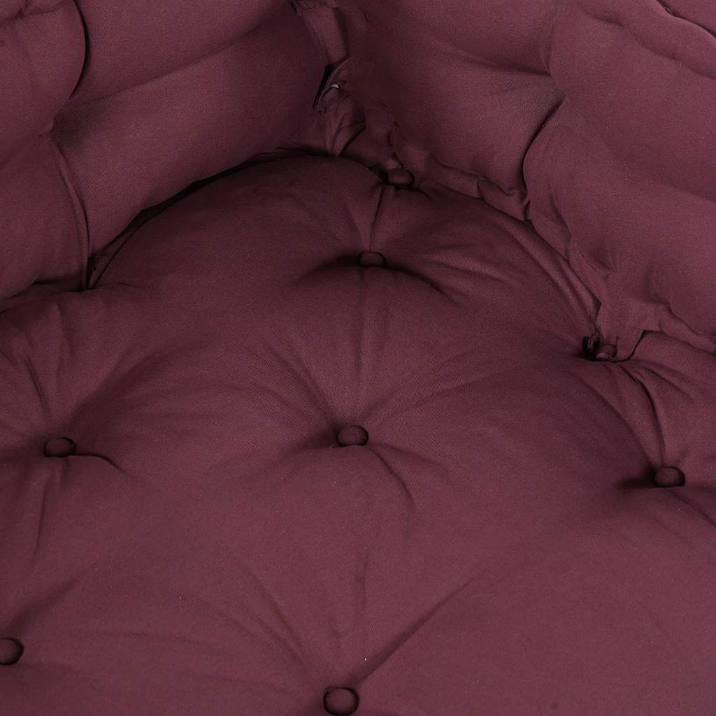 Pallettsoffa Kudde 3 Pcs Bordeaux 120 X 80 X 38 Cm Tyg