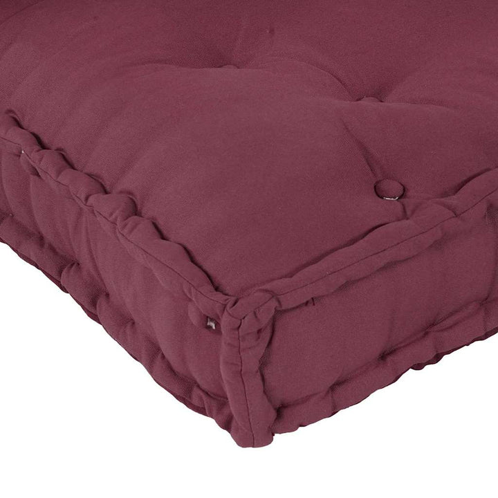 Pallettsoffa Kudde 3 Pcs Bordeaux 120 X 80 X 38 Cm Tyg