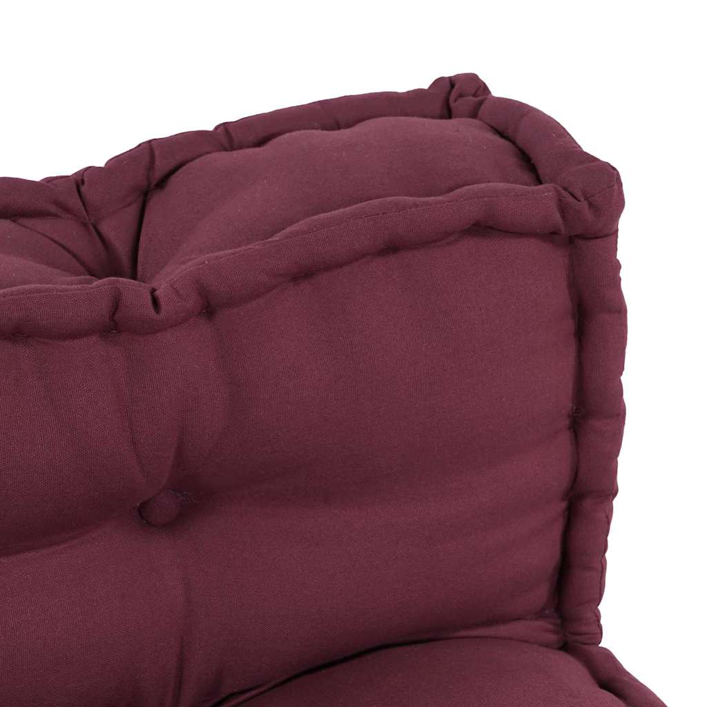 Pallettsoffa Kudde 2 Pcs Bordeaux 120 X 80 X 38 Cm Tyg