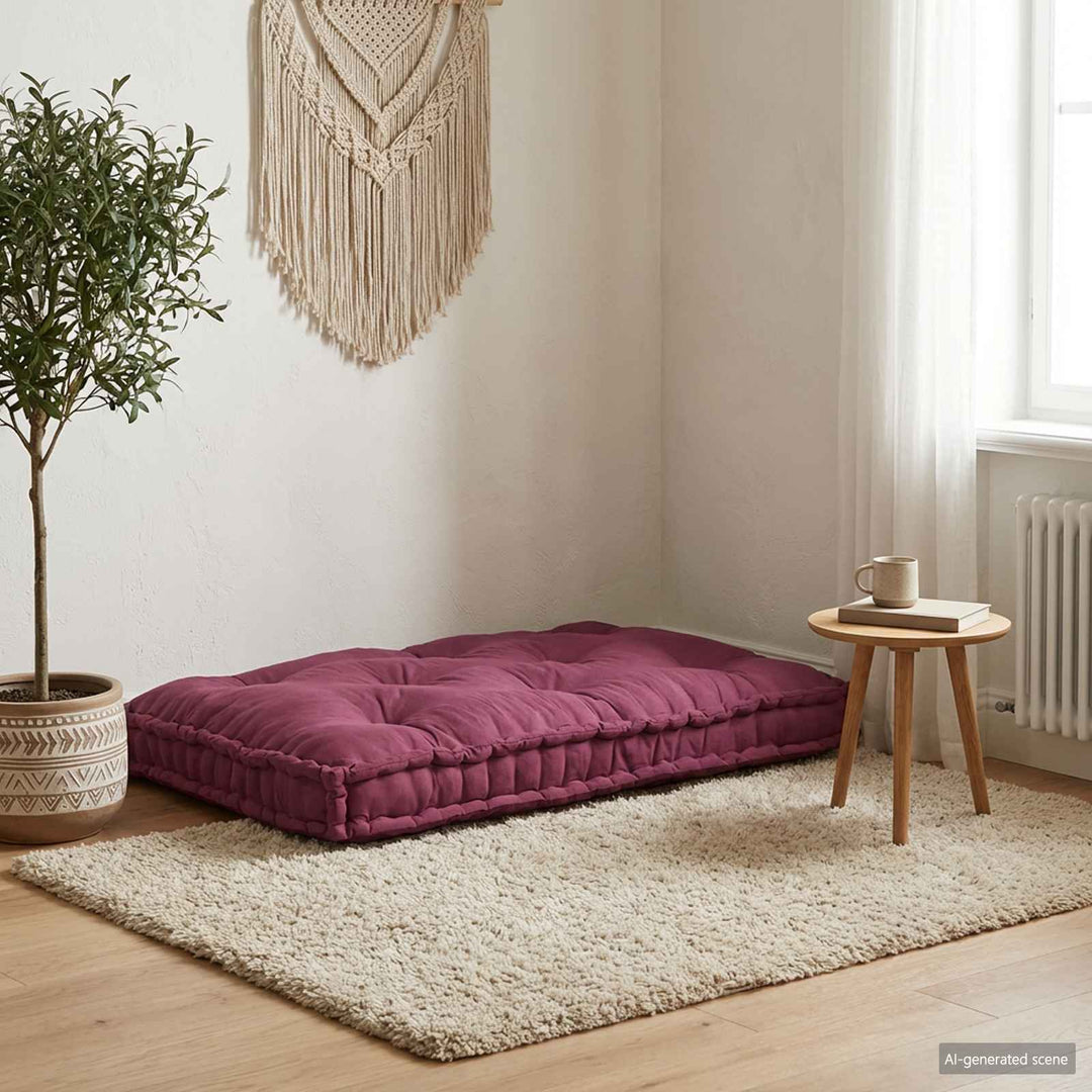 Pallettsoffa Kudde Bordeaux 120 X 80 X 12 Cm Tyg