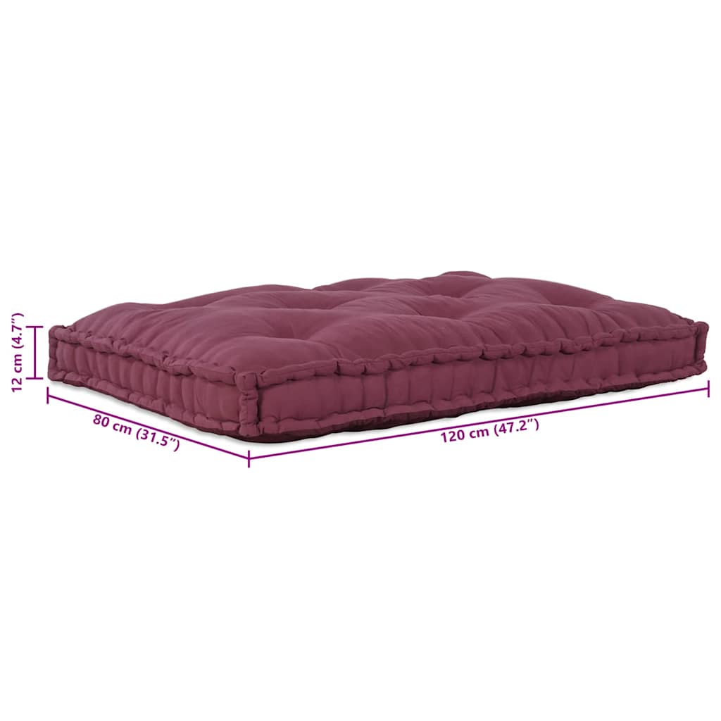 Pallettsoffa Kudde Bordeaux 120 X 80 X 12 Cm Tyg