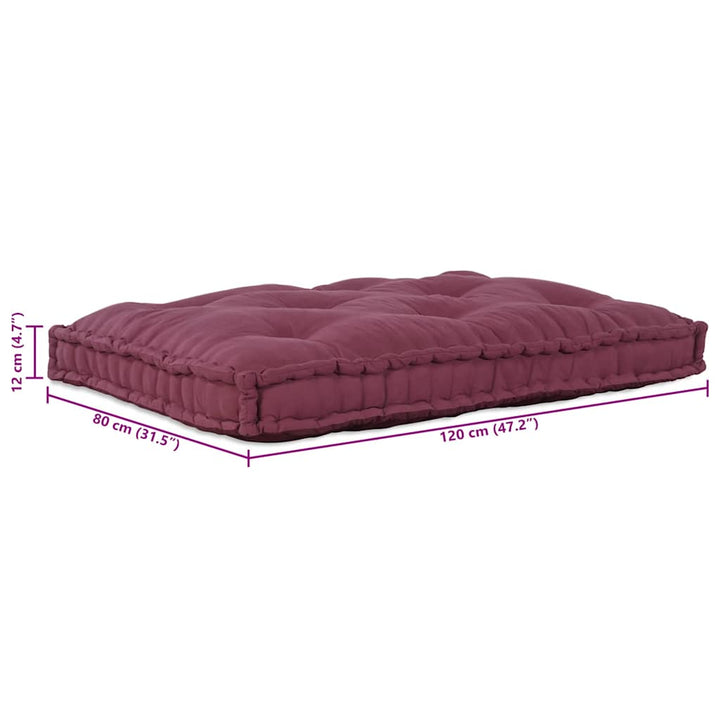 Pallettsoffa Kudde Bordeaux 120 X 80 X 12 Cm Tyg