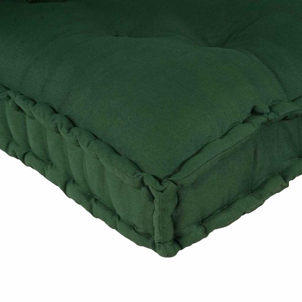 Pallettsoffa Kudde 3 Pcs Grön 120 X 80 X 38 Cm Tyg