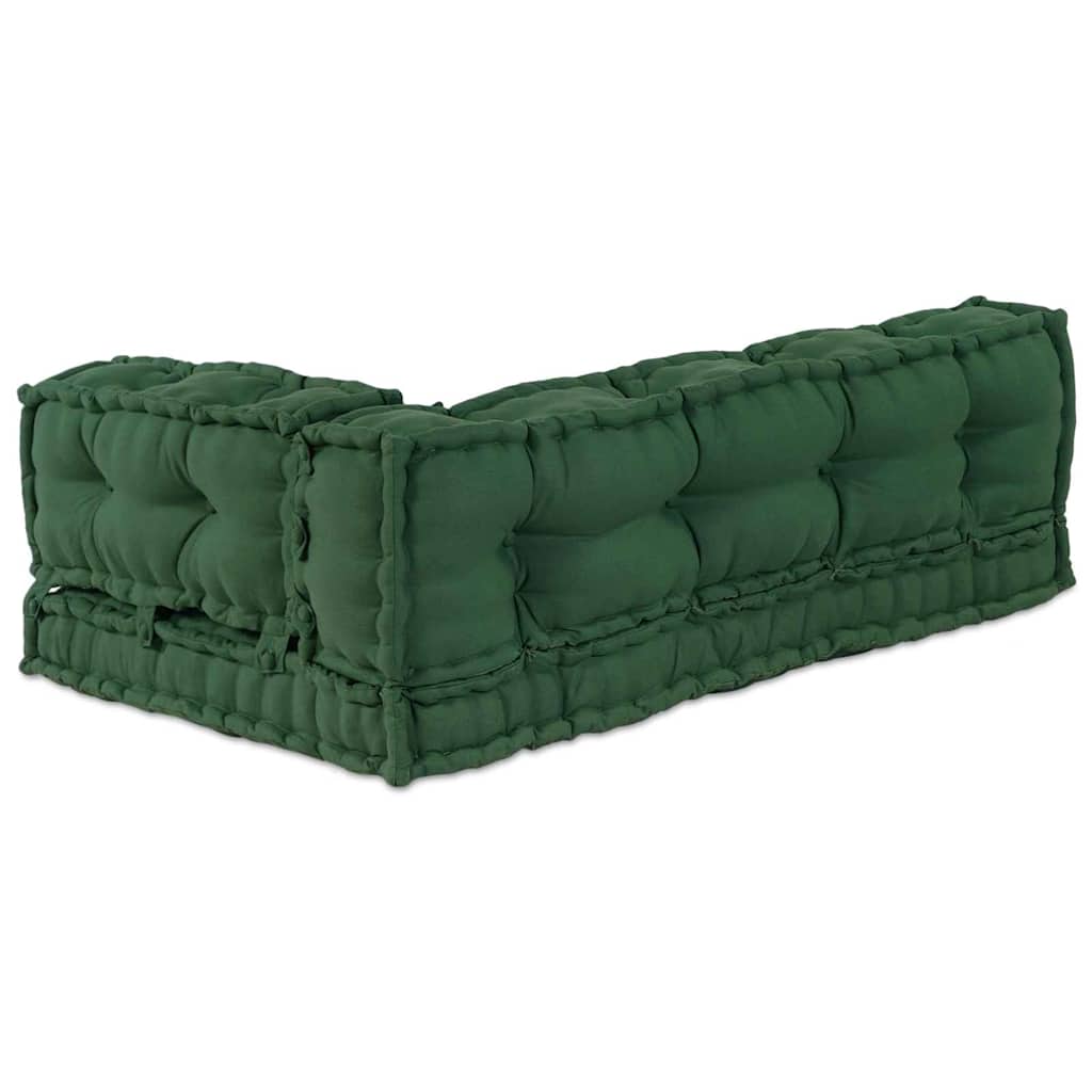 Pallettsoffa Kudde 3 Pcs Grön 120 X 80 X 38 Cm Tyg
