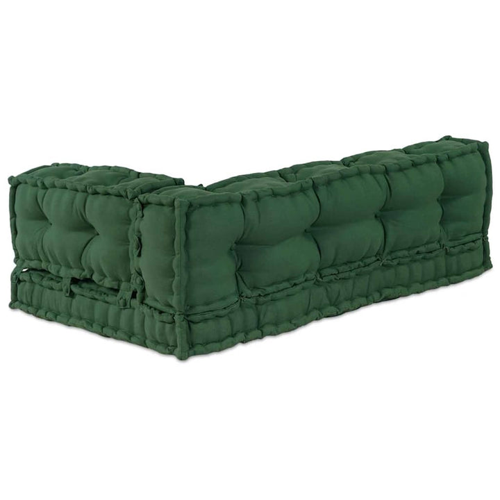 Pallettsoffa Kudde 3 Pcs Grön 120 X 80 X 38 Cm Tyg