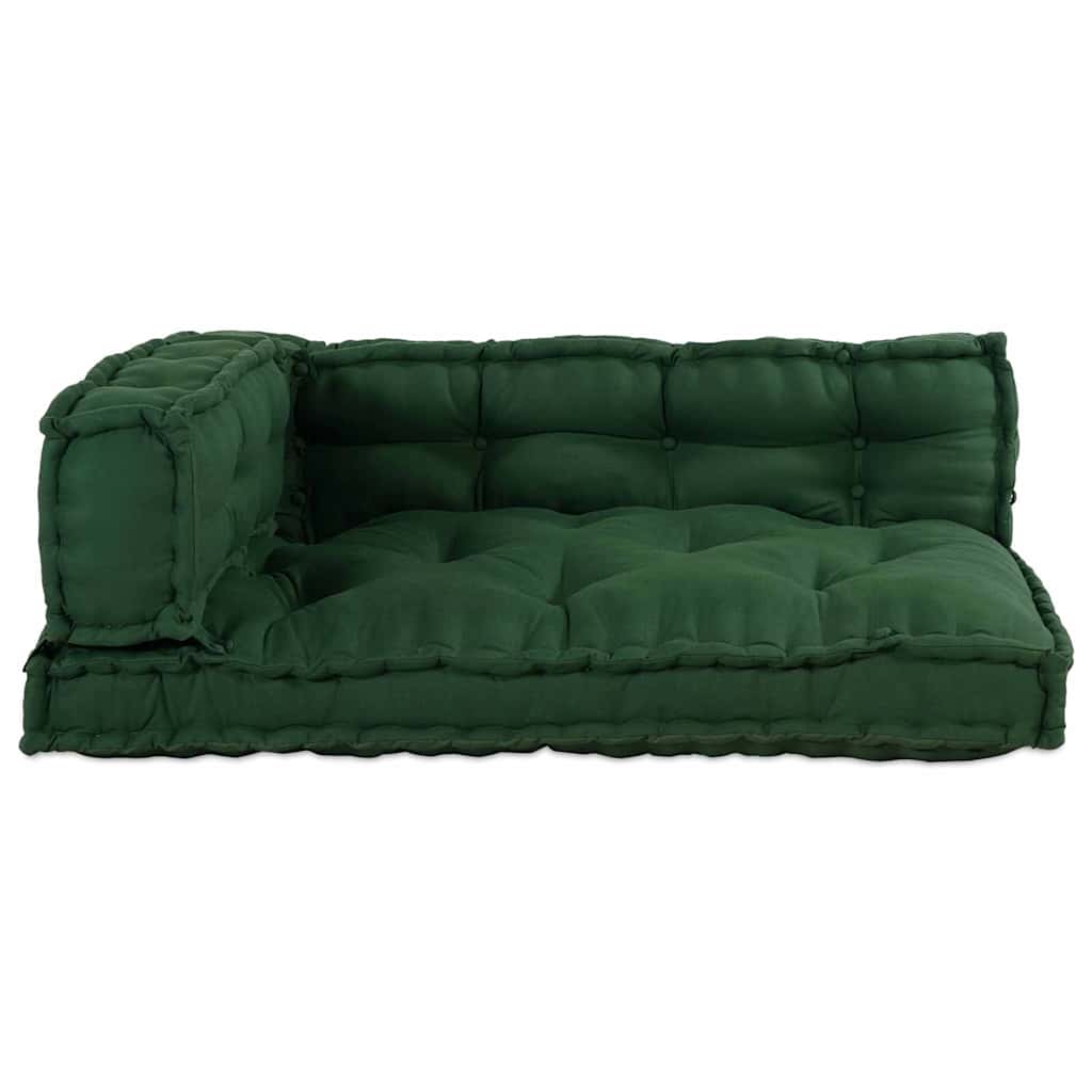 Pallettsoffa Kudde 3 Pcs Grön 120 X 80 X 38 Cm Tyg