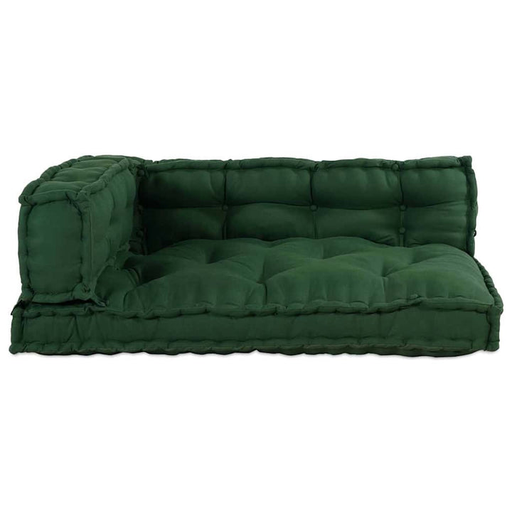 Pallettsoffa Kudde 3 Pcs Grön 120 X 80 X 38 Cm Tyg