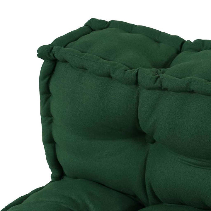 Pallettsoffa Kudde 2 Pcs Grön 120 X 80 X 38 Cm Tyg
