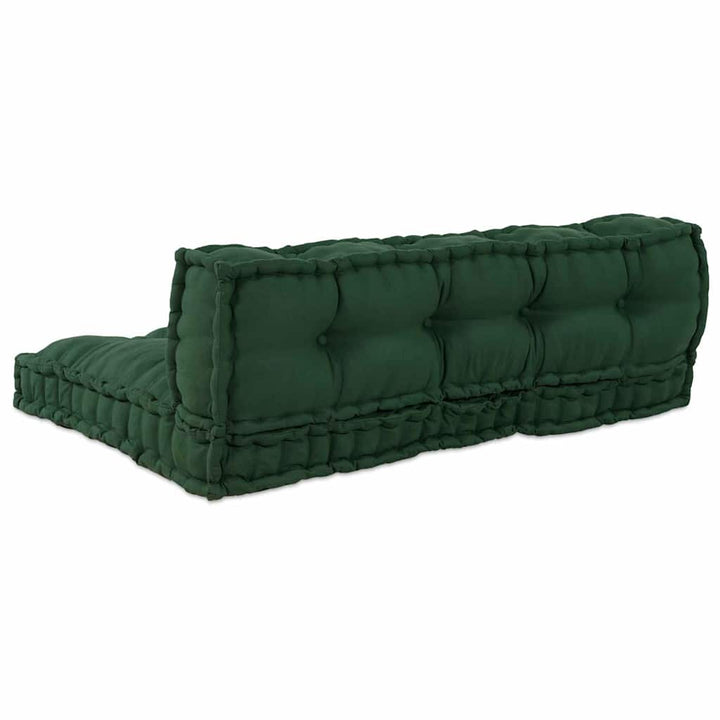 Pallettsoffa Kudde 2 Pcs Grön 120 X 80 X 38 Cm Tyg