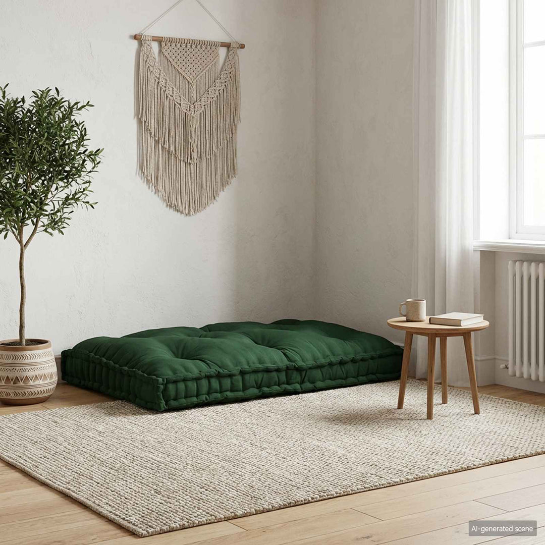 Pallettsoffa Kudde Grön 120 X 80 X 12 Cm Tyg