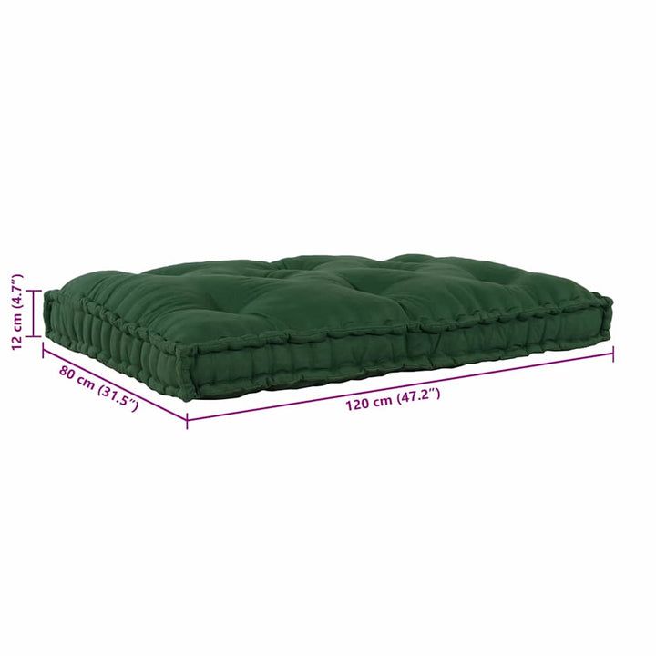 Pallettsoffa Kudde Grön 120 X 80 X 12 Cm Tyg