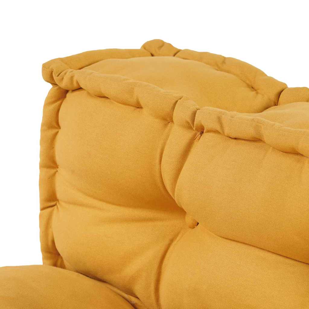 Pallettsoffa Kudde 2 St Tyg Gul 120 X 80 X 38 Cm