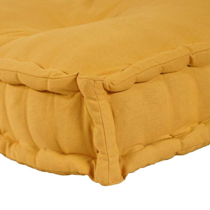 Pallettsoffa Kudde 2 St Tyg Gul 120 X 80 X 38 Cm