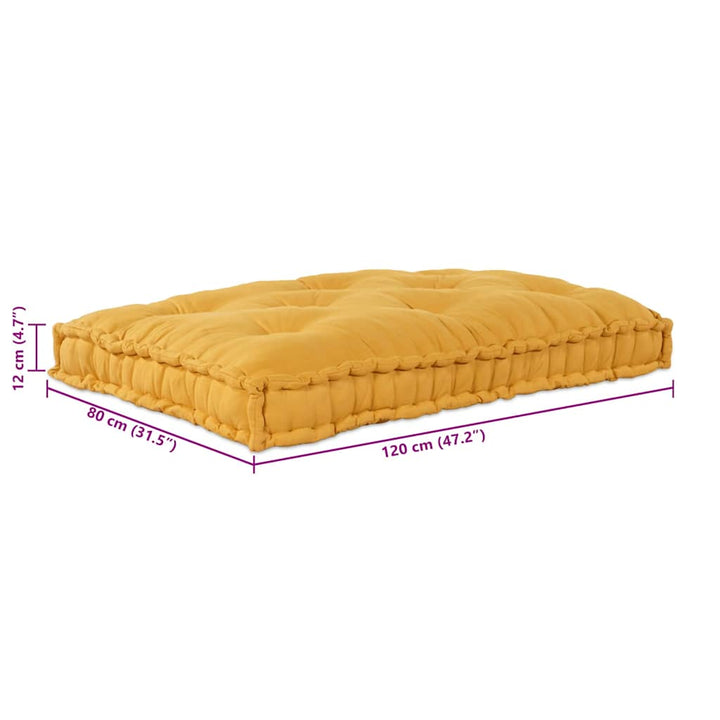 Pallettsoffa Kudde Gul 120 X 80 X 12 Cm Tyg
