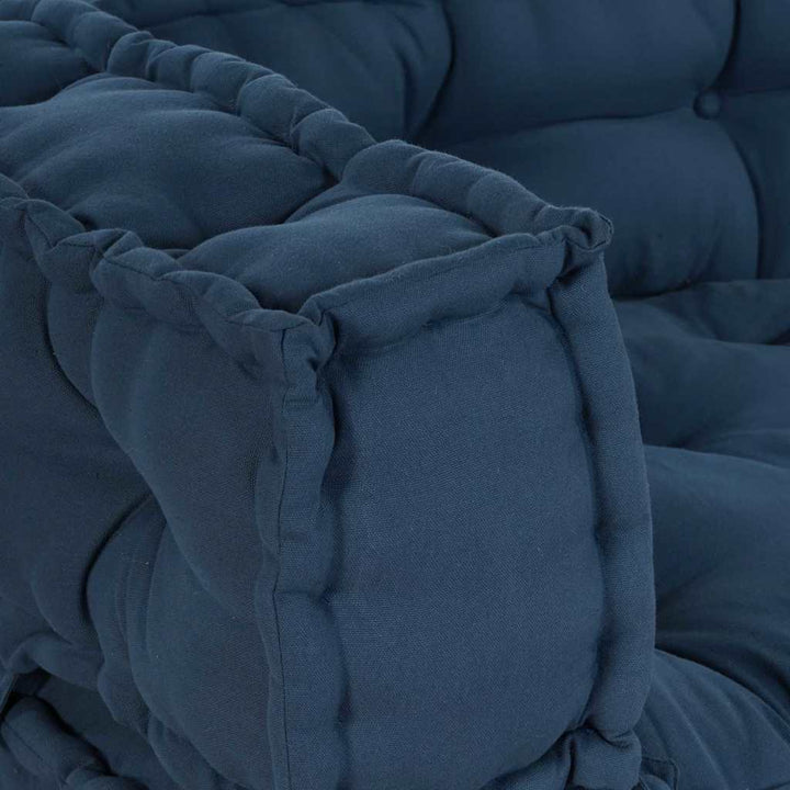 Pallettsoffa Kudde 3 Pcs Indigo 120 X 80 X 38 Cm Tyg