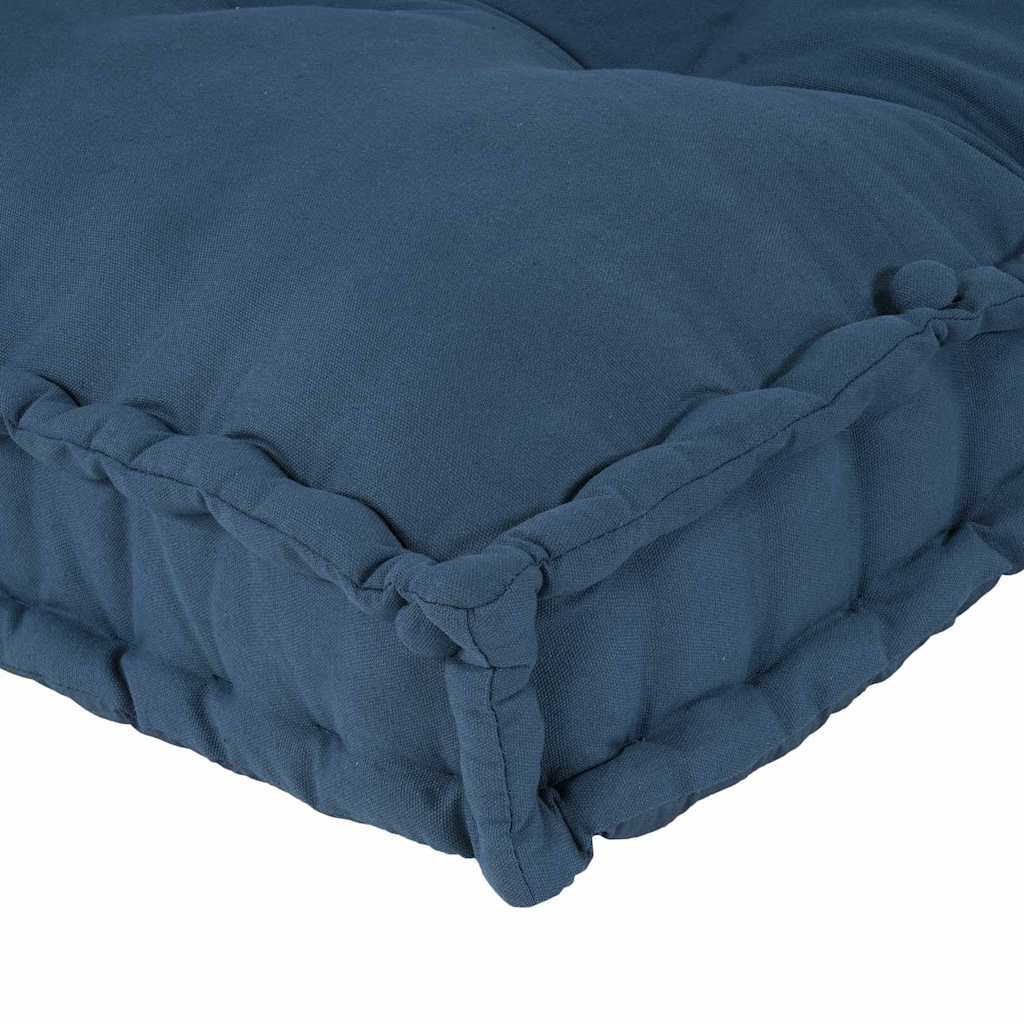 Pallettsoffa Kudde 3 Pcs Indigo 120 X 80 X 38 Cm Tyg