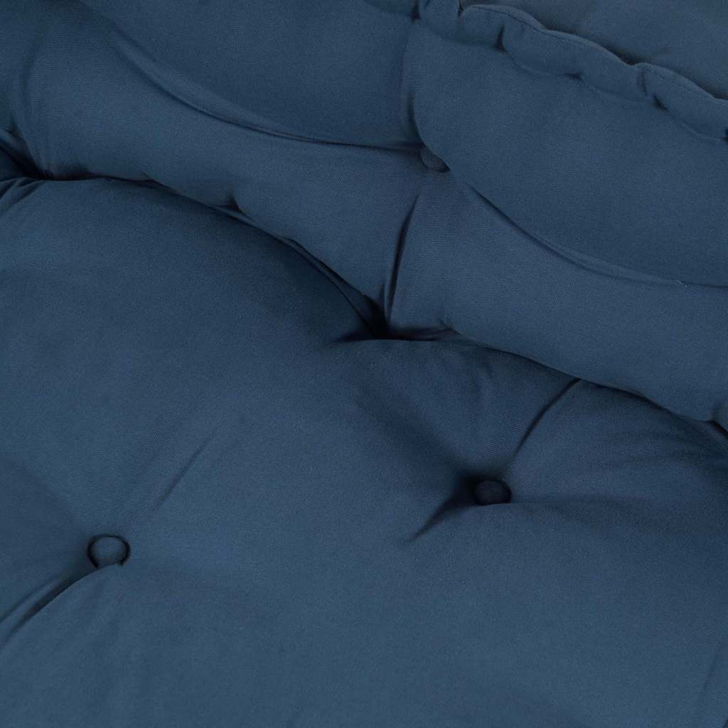 Pallettsoffa Kudde 2 Pcs Indigo 120 X 80 X 38 Cm Tyg