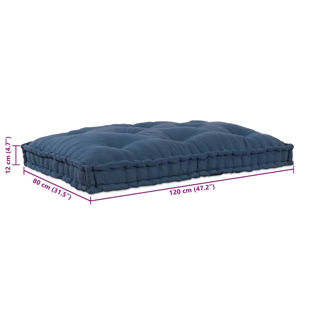 Pallettsoffa Kudde Indigo 120 X 80 X 12 Cm Tyg