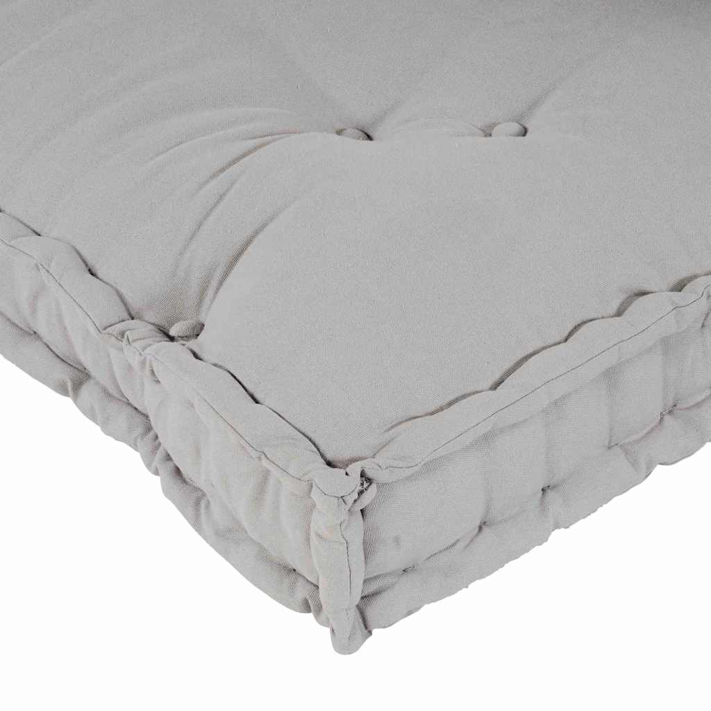 Pallettsoffa Kudde 3 Pcs Grå 120 X 80 X 38 Cm Tyg