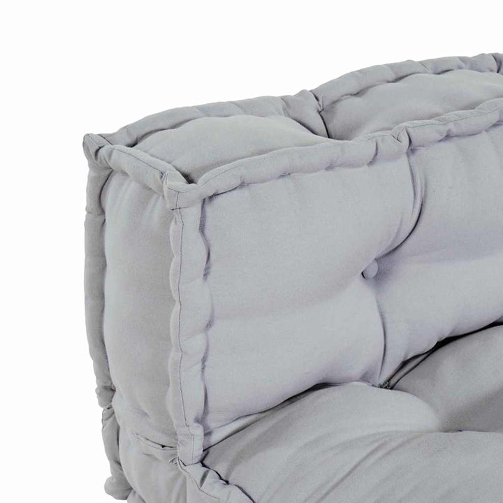 Pallettsoffa Kudde 2 Pcs Grå 120 X 80 X 38 Cm Tyg