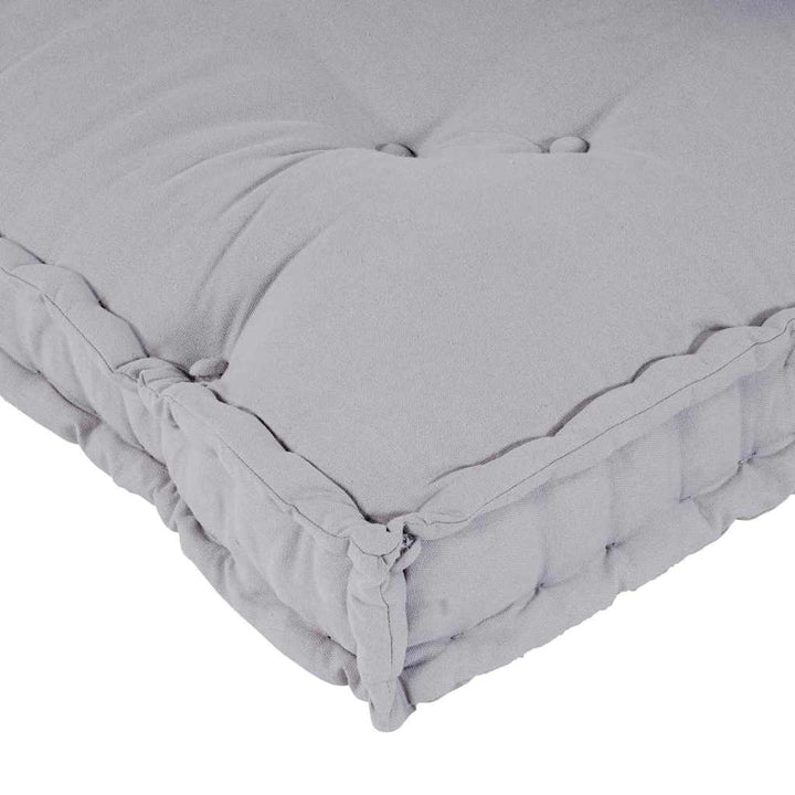 Pallettsoffa Kudde 2 Pcs Grå 120 X 80 X 38 Cm Tyg
