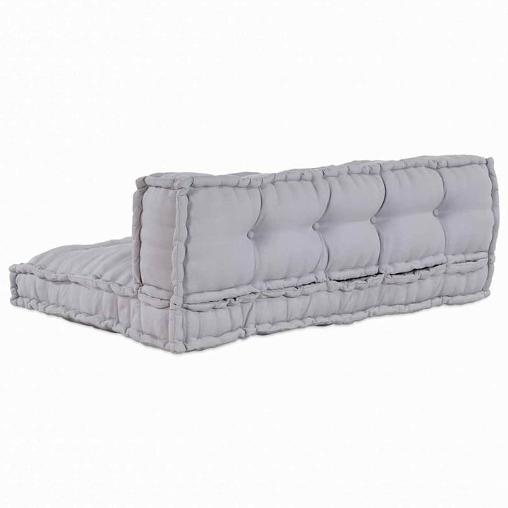 Pallettsoffa Kudde 2 Pcs Grå 120 X 80 X 38 Cm Tyg