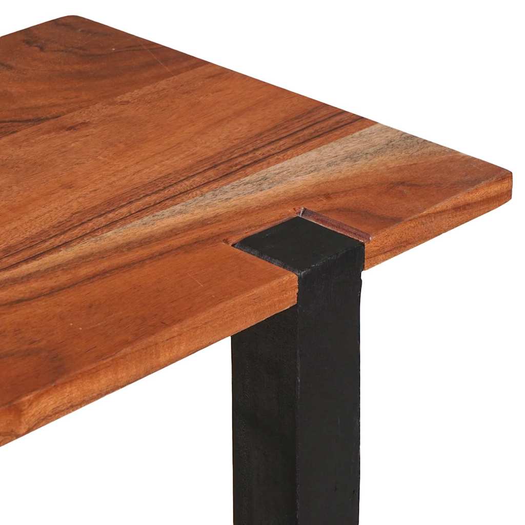 Konsolbord Med Hylla Brun Och Svart 110 X 30 X 75 Cm