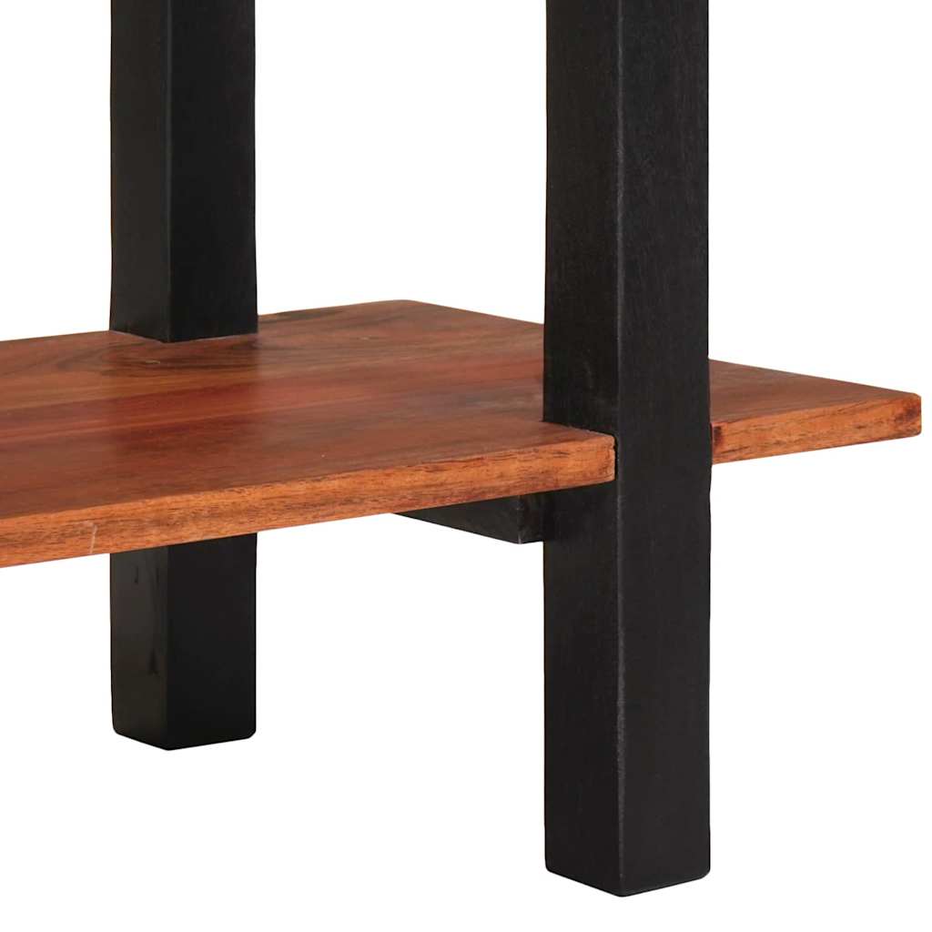 Konsolbord Med Hylla Brun Och Svart 110 X 30 X 75 Cm