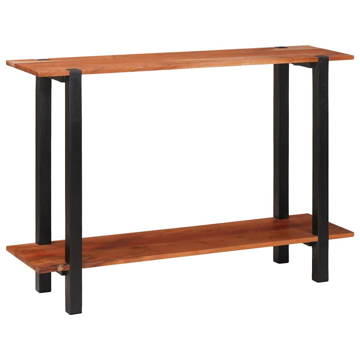 Konsolbord Med Hylla Brun Och Svart 110 X 30 X 75 Cm