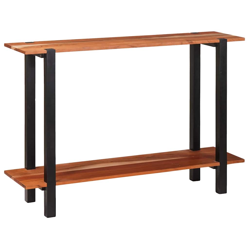 Konsolbord Med Hylla Brun Och Svart 110 X 30 X 75 Cm