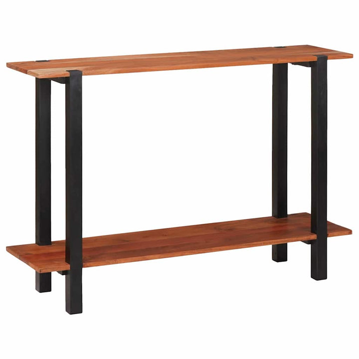 Konsolbord Med Hylla Brun Och Svart 110 X 30 X 75 Cm