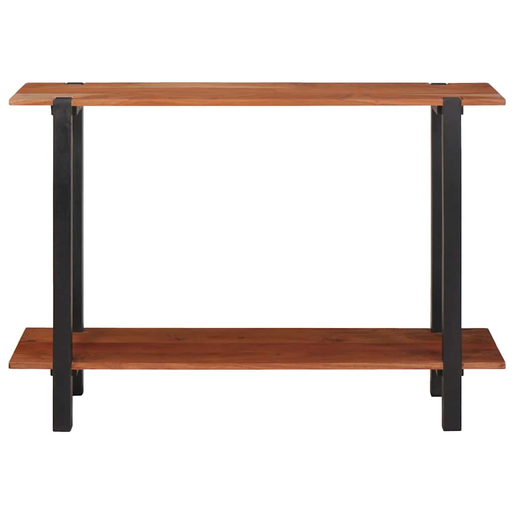 Konsolbord Med Hylla Brun Och Svart 110 X 30 X 75 Cm