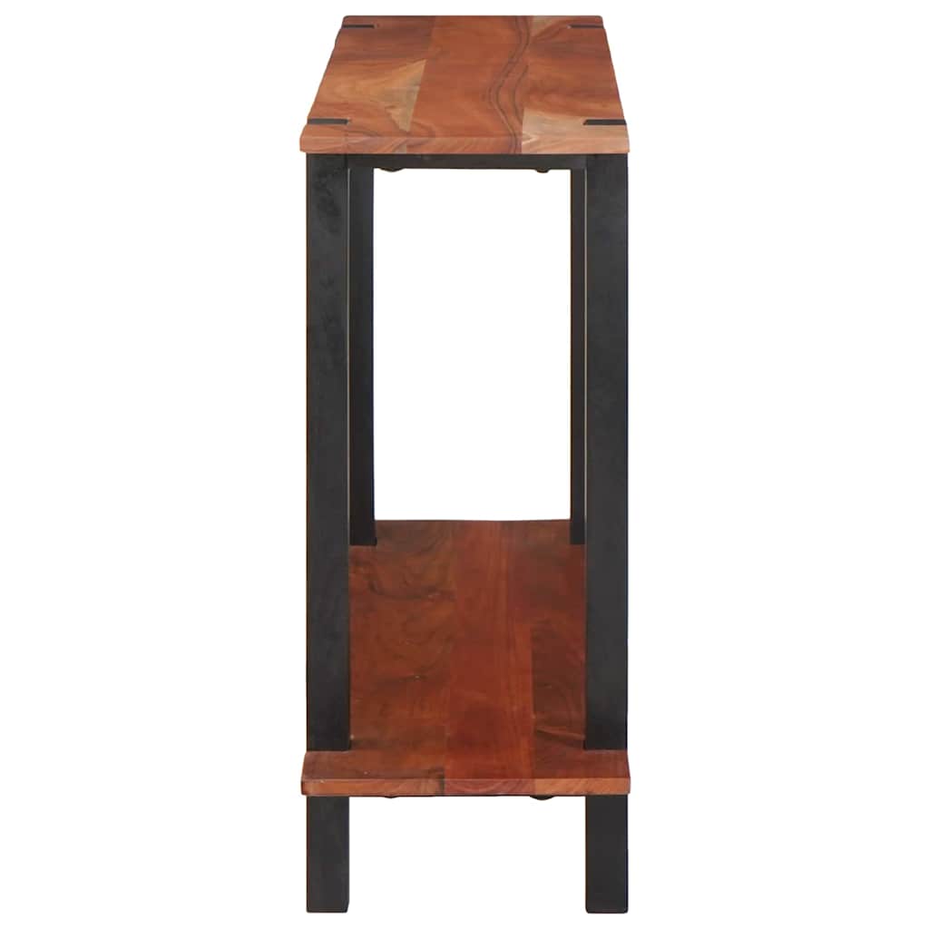 Konsolbord Med Hylla Brun Och Svart 110 X 30 X 75 Cm